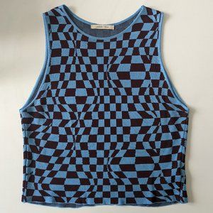 Paloma Wool No 625 Enya Top in Blue/Brown in Size M
